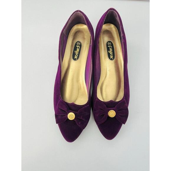 Vintage 1980s purple velvety fayva - Picture 1 of 4